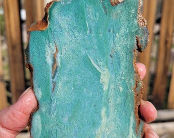 Beautiful green chrysophase slab