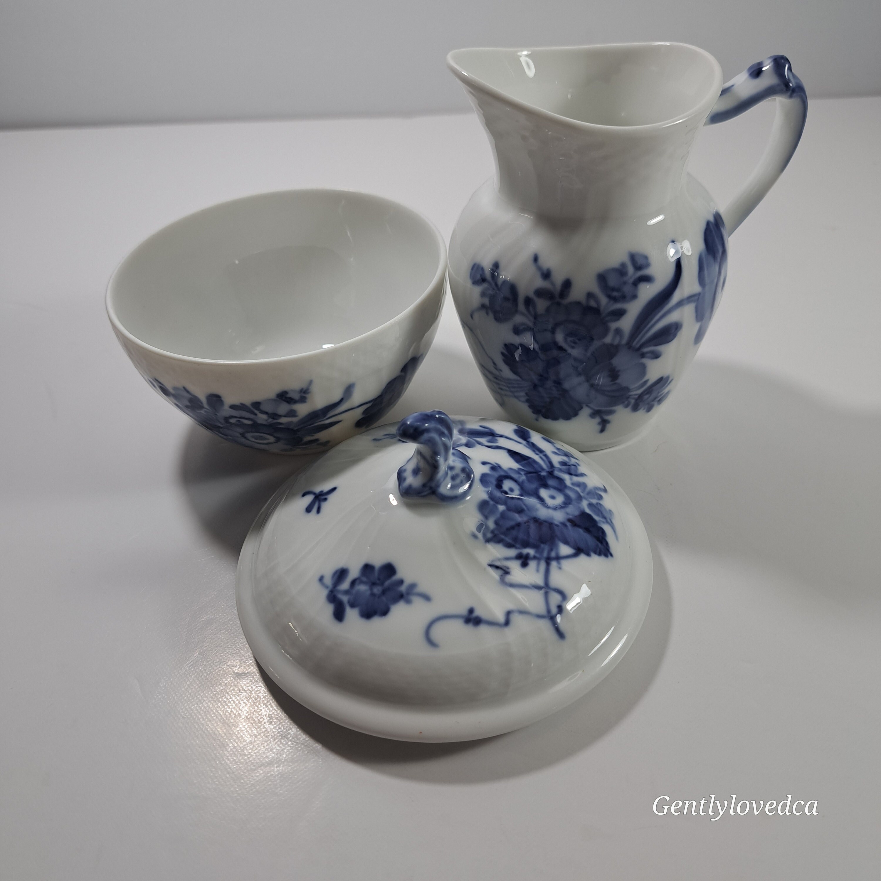 ロイヤルコペンハーゲン ブルーフラワー 磁器製クリーマー＆シュガー 
