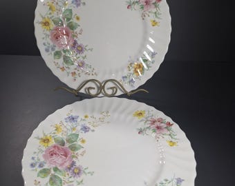 Vintage Royal Doulton Arcadia Dinner Plates, Fine Bone China, Set of 2