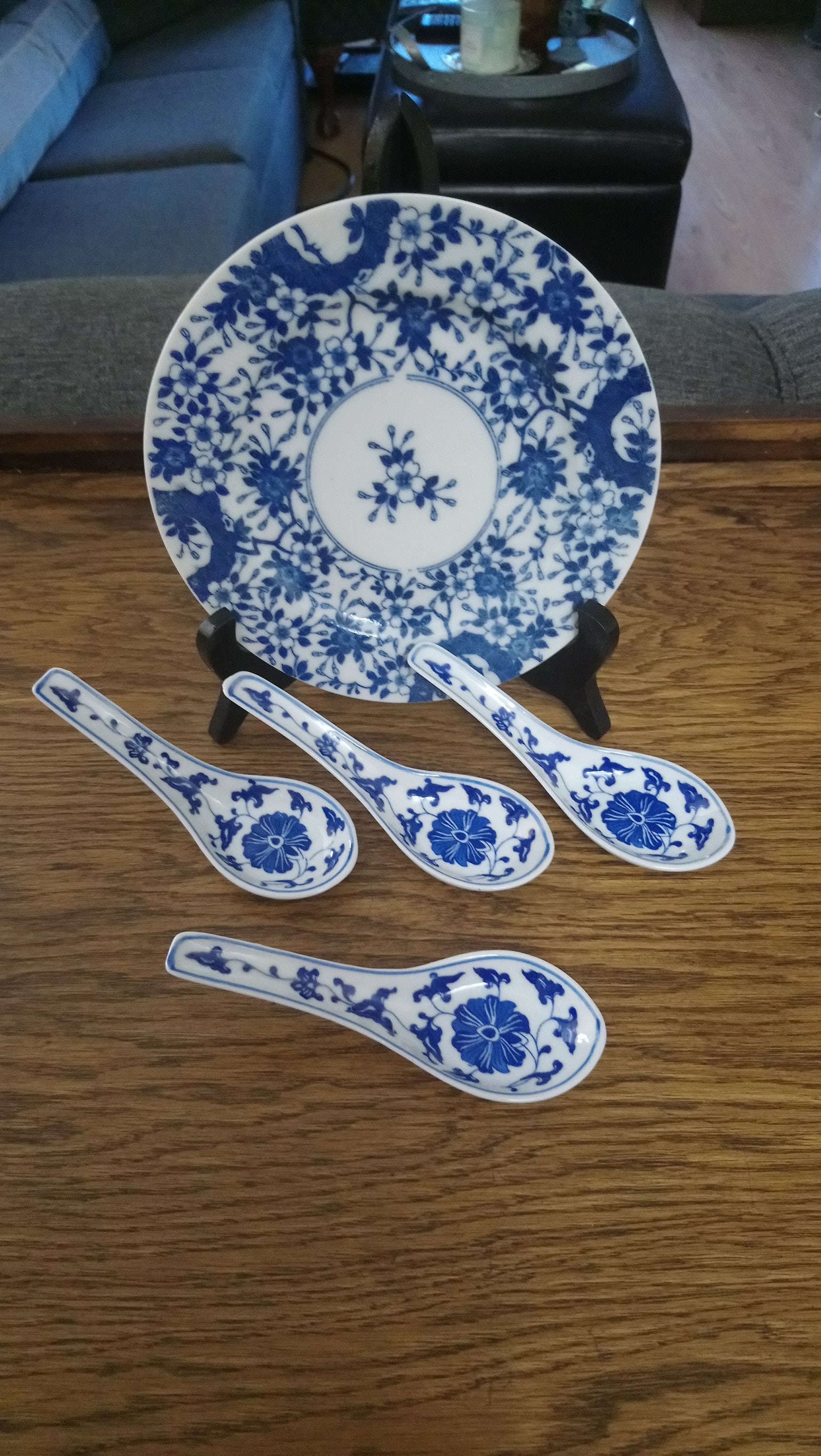 Plate and 4 Spoons Made in Japan Import. Etsy