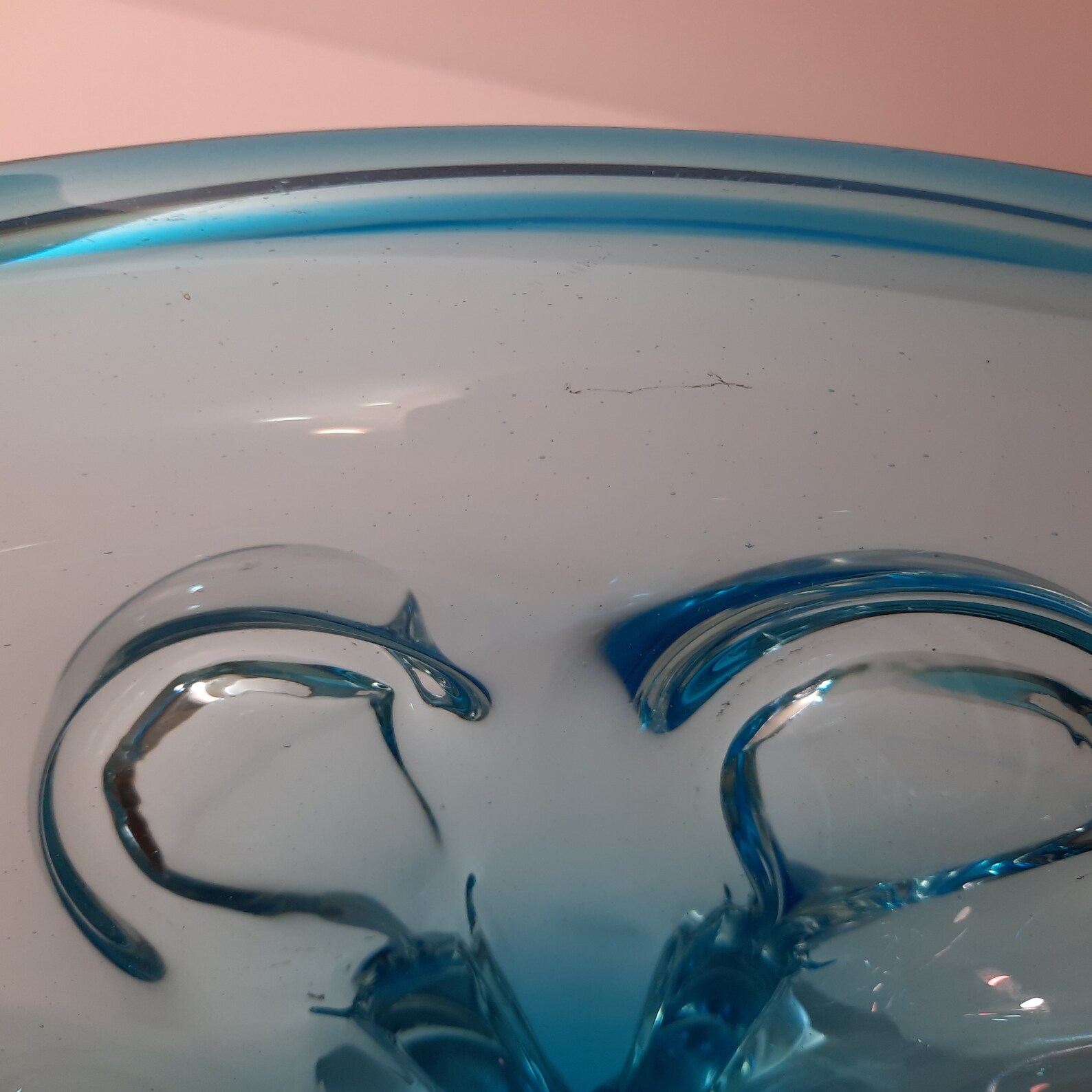 Vintage Canadian EDAG Hand Blown Art Blue Glass Gondola Etsy