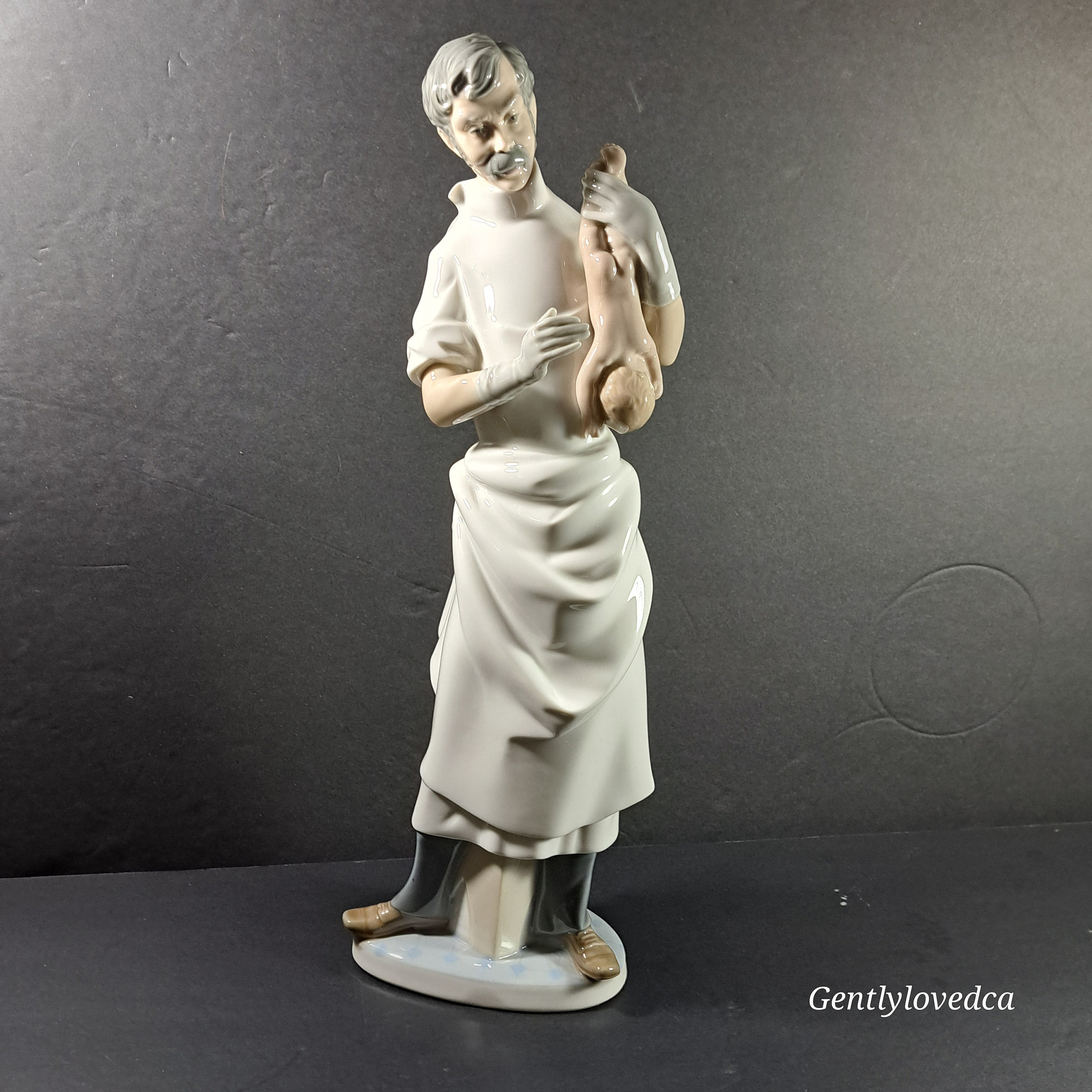 Vintage Lladro Obstetrician Doctor Porcelain Sculpture 14