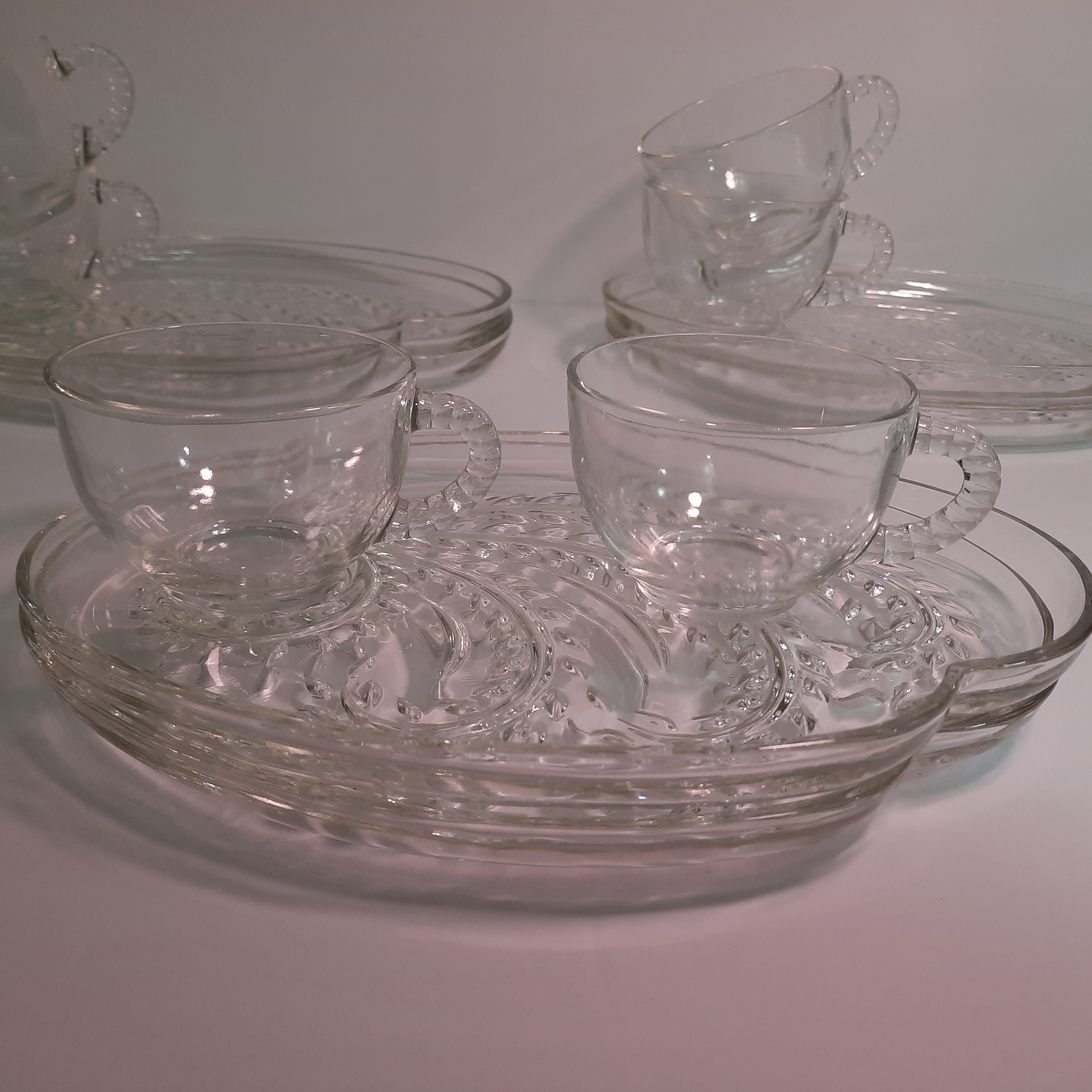 Hospitality Snack Set Producto del conjunto Federal Glass Co. Etsy
