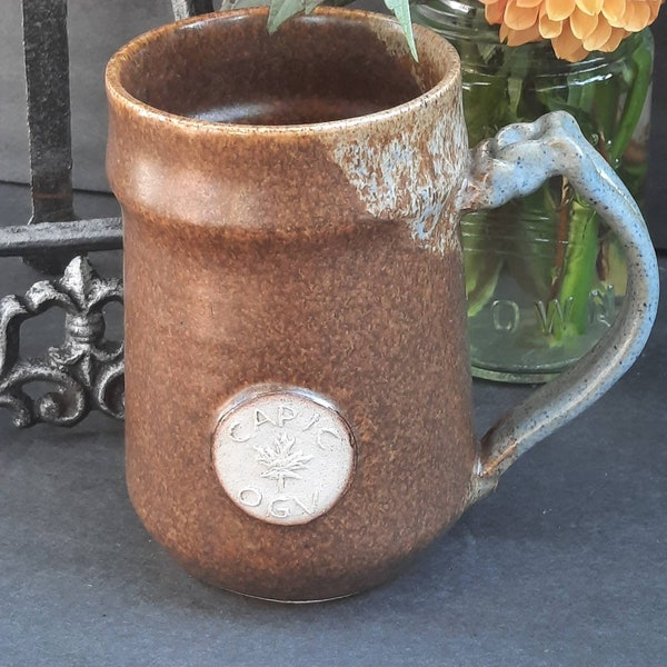 Vintage Peter Knudstrup Elora Canada - Studio Pottery Large Coffee Mug