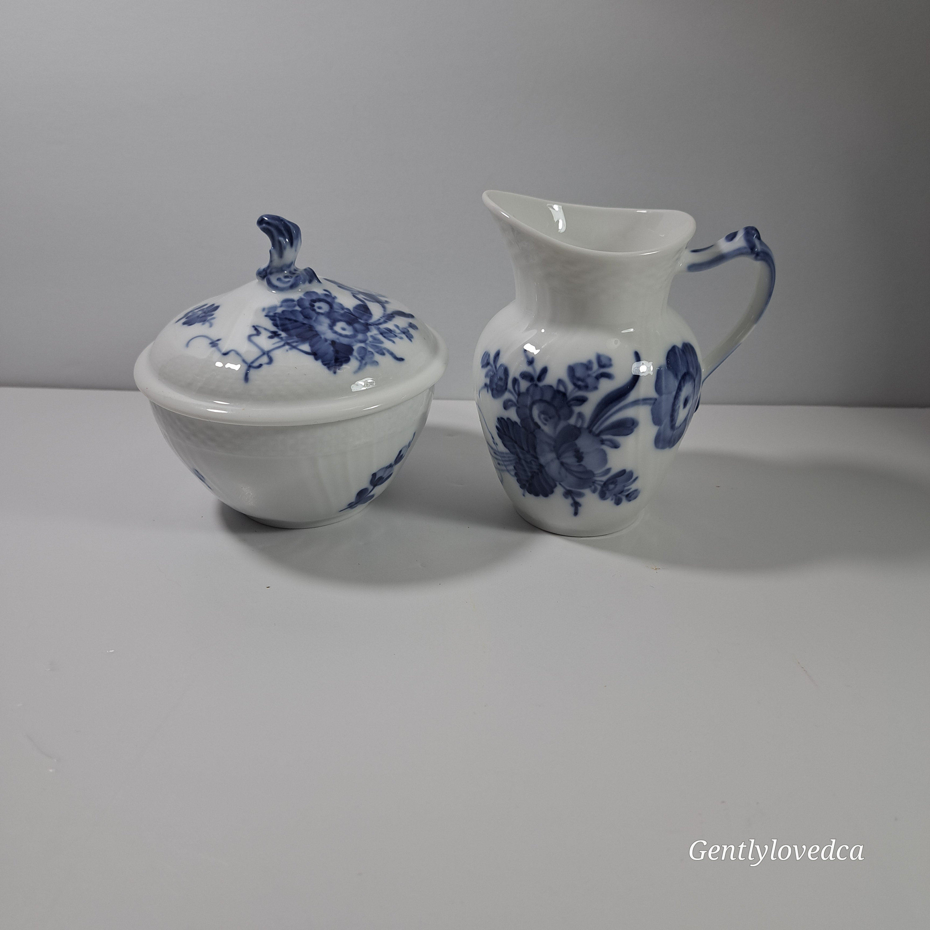 ロイヤルコペンハーゲン ブルーフラワー 磁器 クリーマー＆シュガー