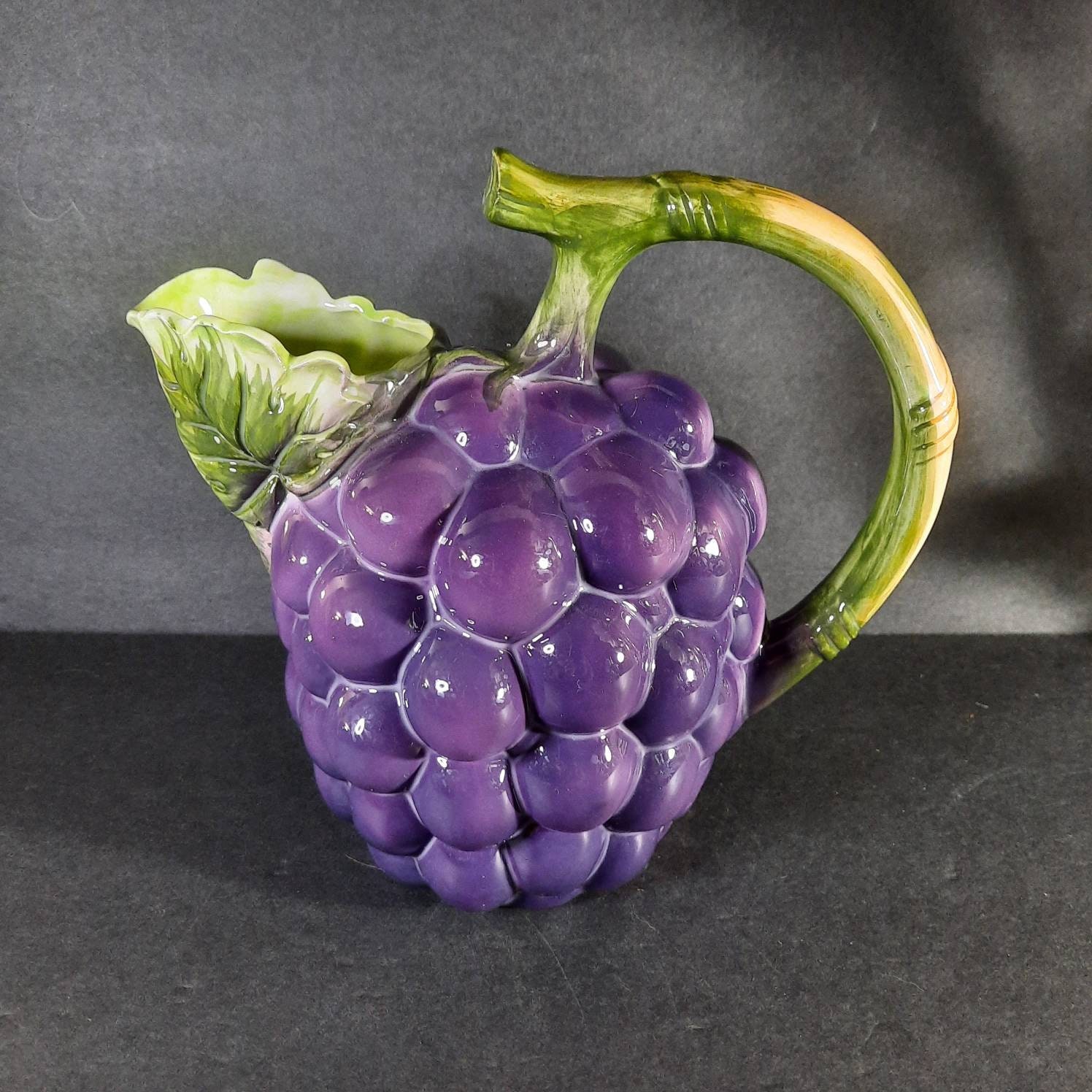 Vintage Ceramic Grape Pitcher by the Haldon Group Grape Etsy