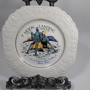 Vintage Lord Nelson Pottery Plate: 1969 Moon Landing Commemorative