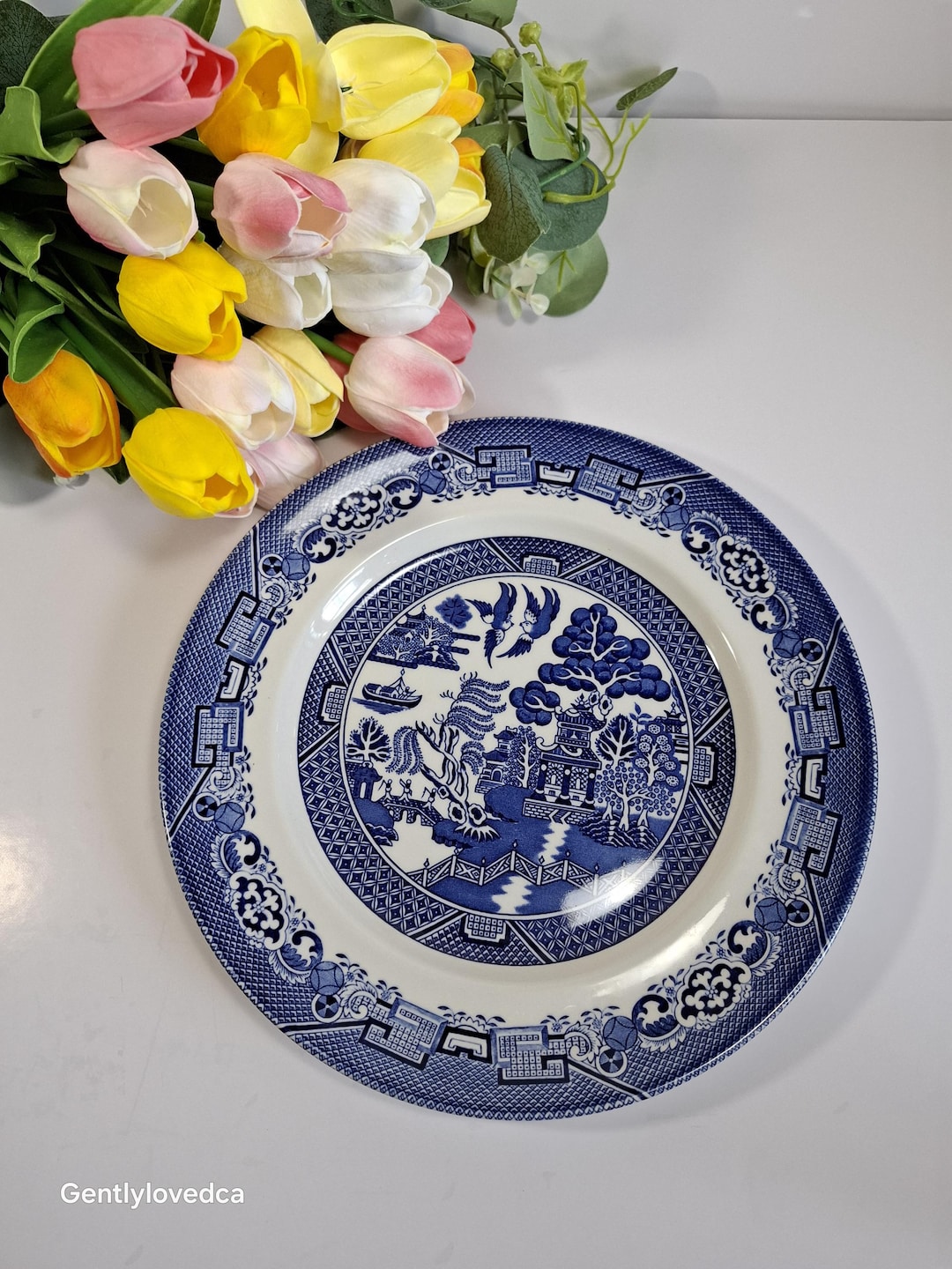 wood＆sons ウッド＆ソンズ ブルーウィロー Wood & Sons Blue Willow Dinner Plate: Fine English Tableware - Etsy