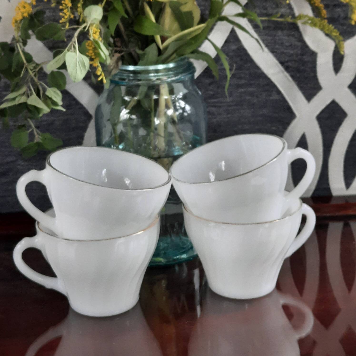 50s Glass Coffee Cups - Etsy Australia