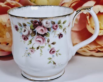 Rare Royal Albert Bone China Mug: Cottage Garden Montrose Shape with Gold Trim