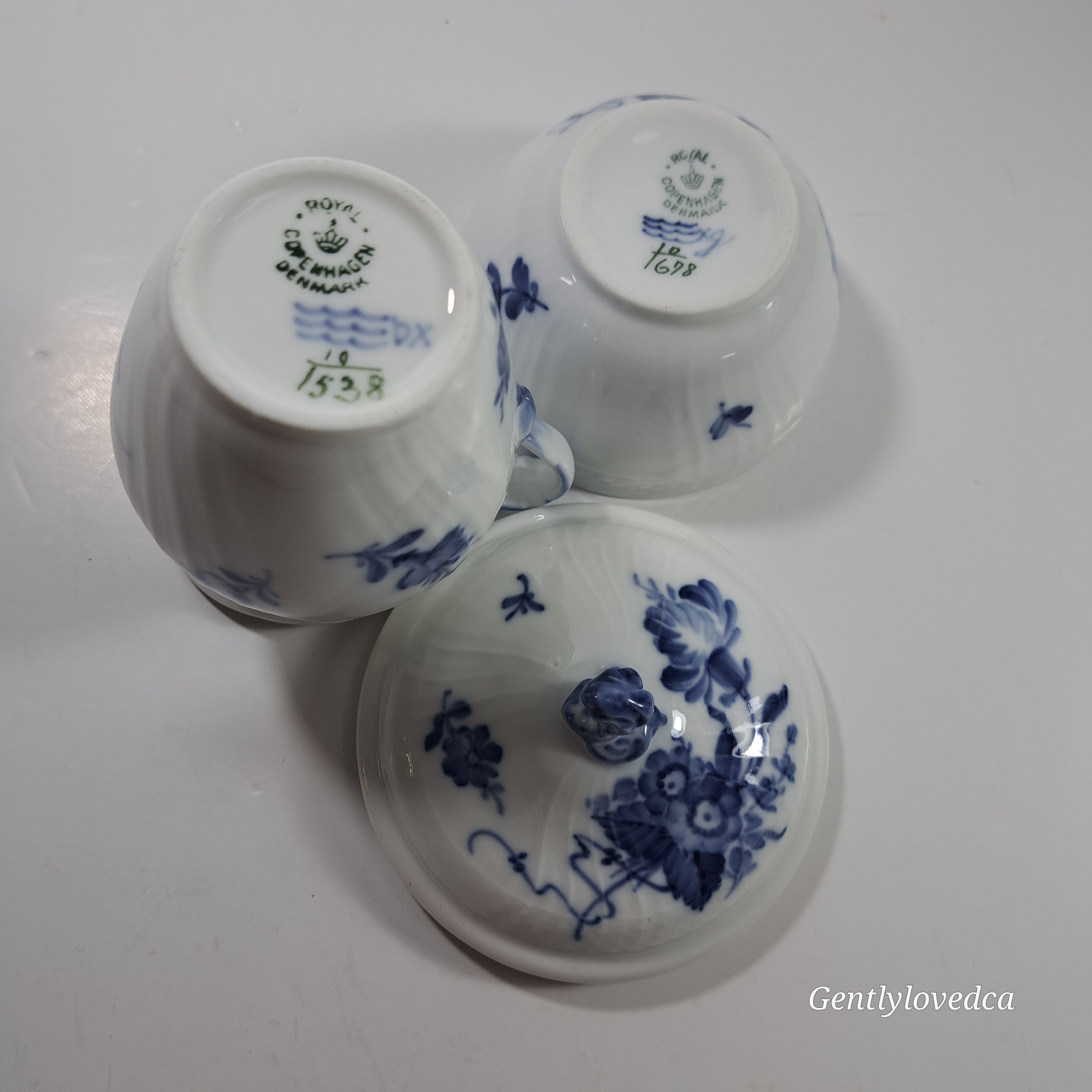 ロイヤルコペンハーゲン ブルーフラワー 磁器 クリーマー＆シュガー