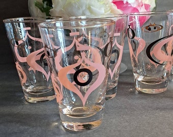 Set of 6 Libbey Tumblers, Seville Pattern, Mid 1950s, Vintage Libbey Glasses, MCM Barware,