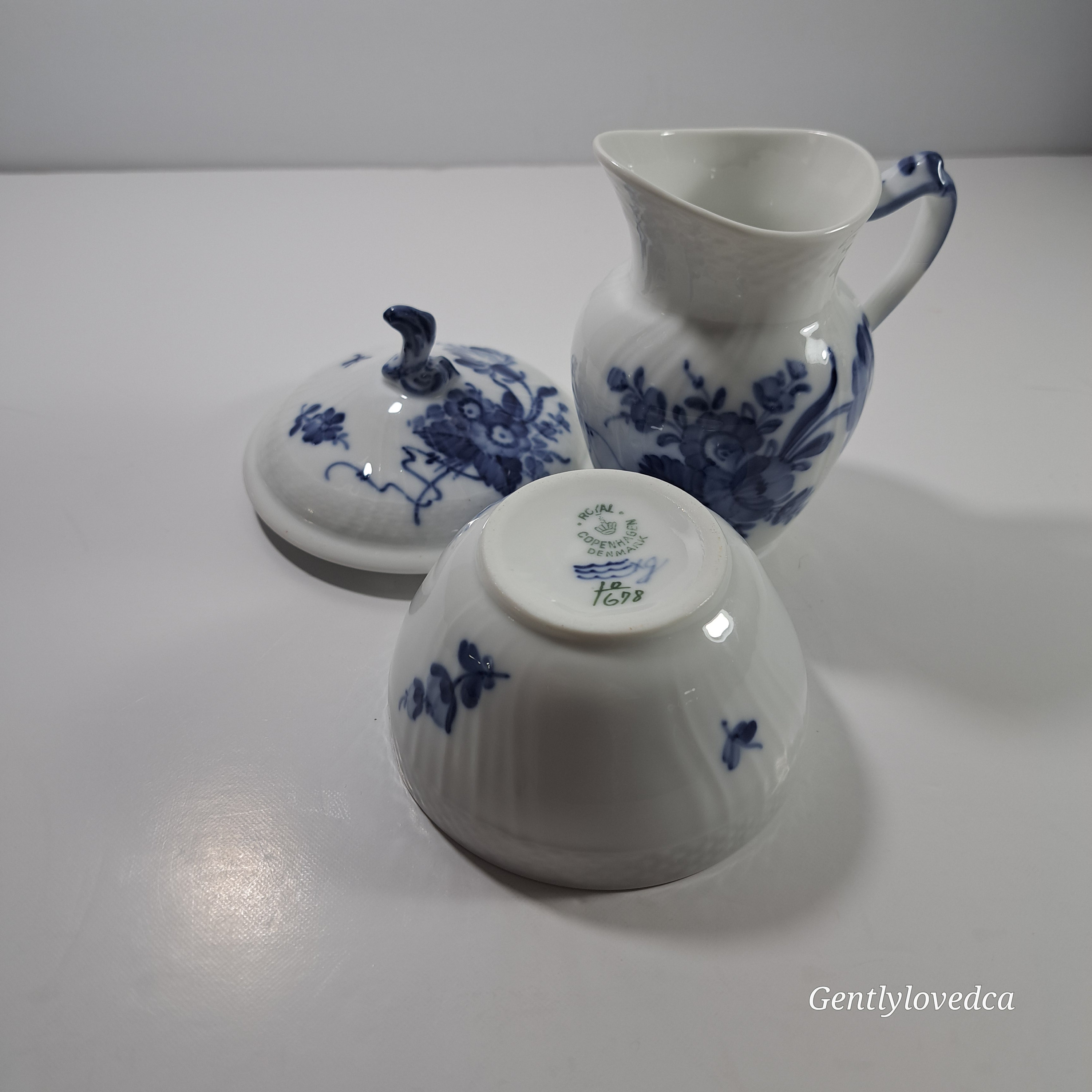 ロイヤルコペンハーゲン ブルーフラワー 磁器製クリーマー＆シュガー 