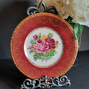 Vintage Plate, Handcraft Designed and Produced by T G Green and Co LTD, Church Gresley Potteries, Made In England, Decor Plate,