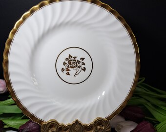 Minton Fine China Gold Rose Dinnerware From the 1950s. 5 and 4