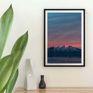 Soaring over Spanish Fork Peaks in Utah at Sunset