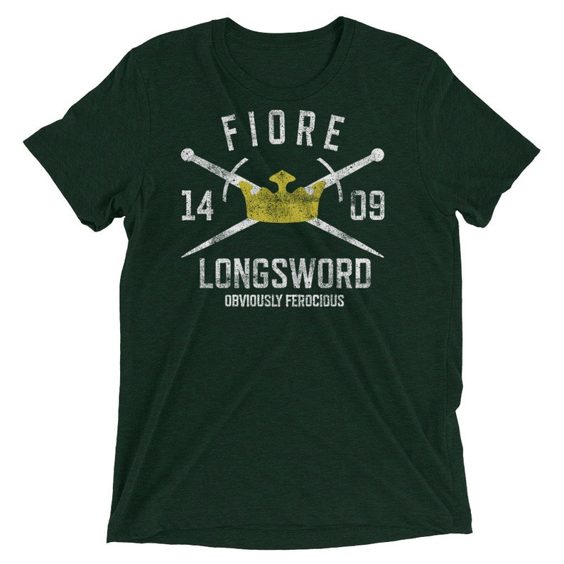 Fiore Obviously Ferocious Unisex Tri-blend HEMA T-shirt Emerald Triblend