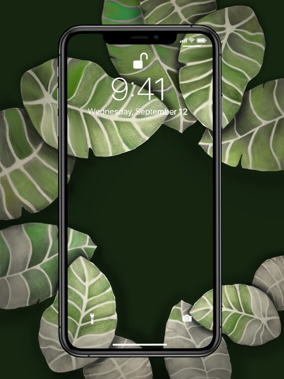 Leaf Wallpaper Etsy