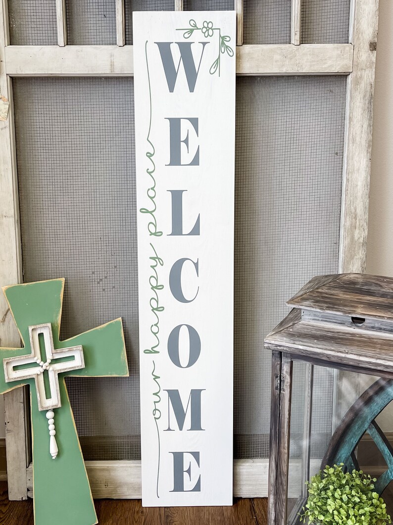 to Our Happy Place Porch Sign Stencil SINGLE USE Etsy