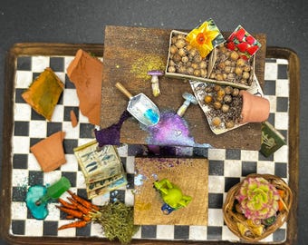 miniature table diorama