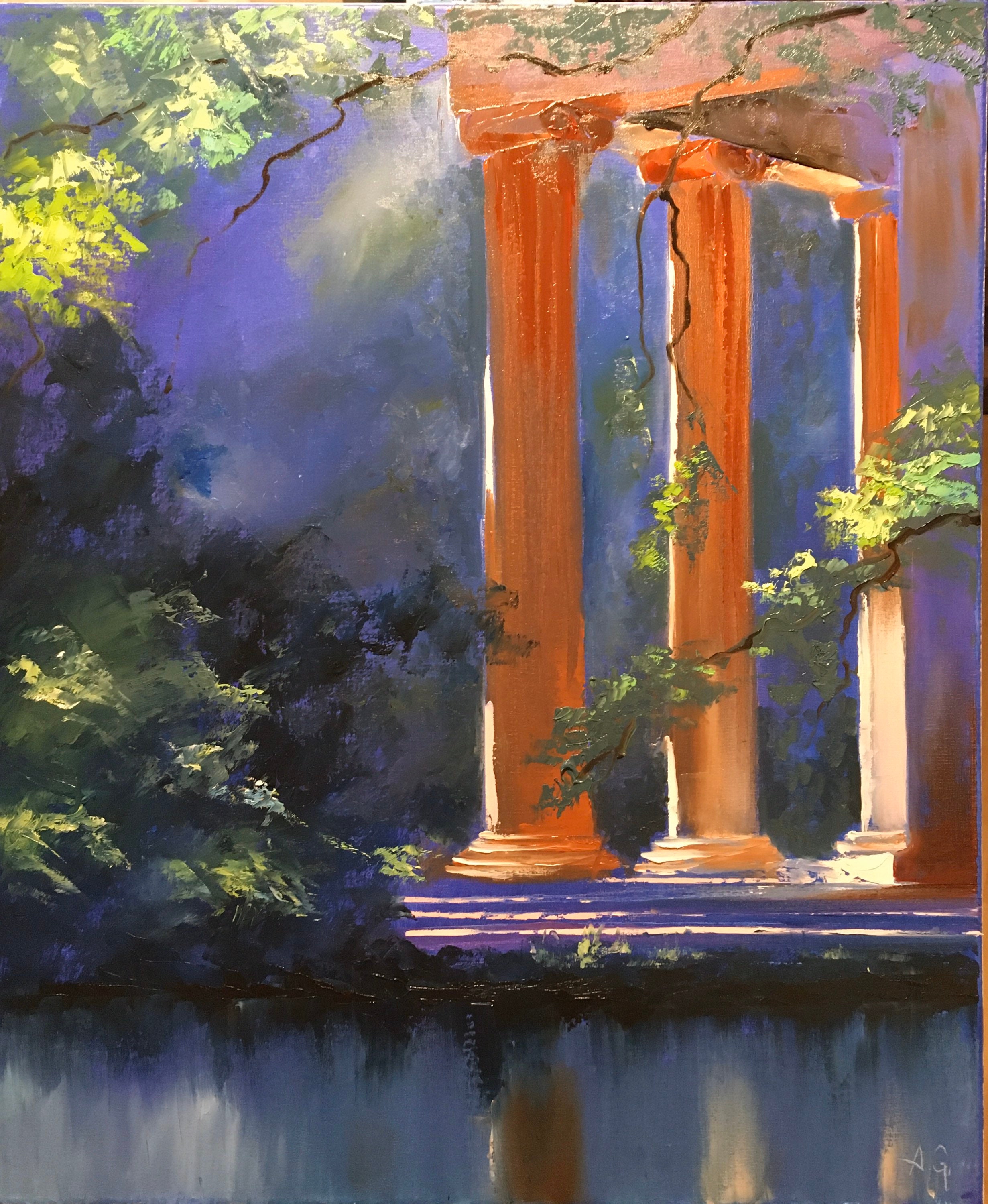 Oil painting "Summer Evening" 50 x 60 cm