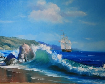 Original oilpainting seascape 50x70cm