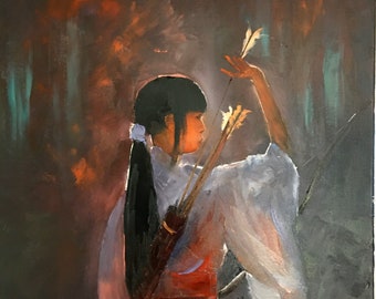 Oil painting &quot;Archprotector&quot; 50 x 60 cm