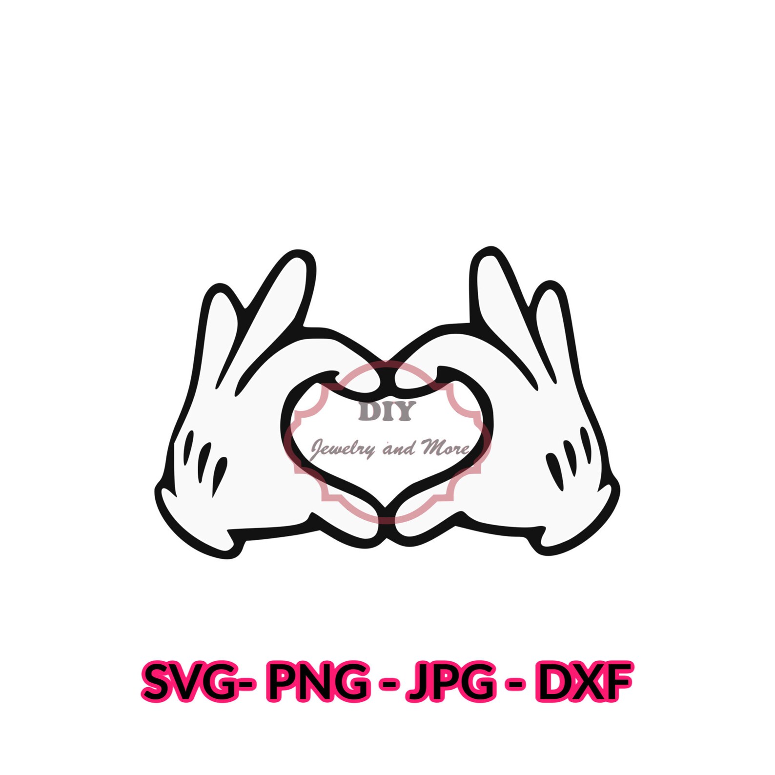 Mickey Mouse Gloves SVG