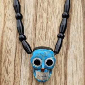 Tezcatlipoca Mask Necklace~ Exceptional Sculpted Art Jewelry