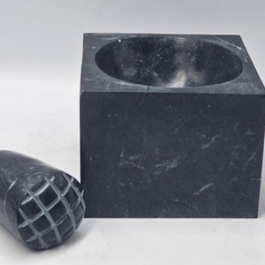 Mexican Jade Stone Molcajete ~ Jade Stone Mortar and Pestle ~ Sculpture