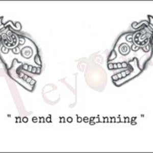 Miquiztli Postcard ~ Print from Hand Drawing ~ Blank Back side