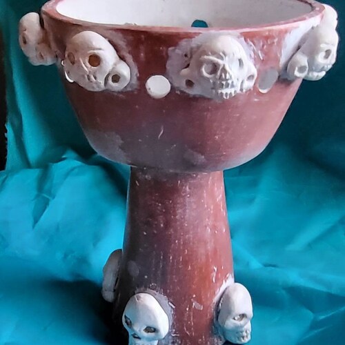 Mictlantecuhtli~Popoxcomitl~Copal burner~Resin Burner~ Ceremonial Incense shops Burner~ Hand made