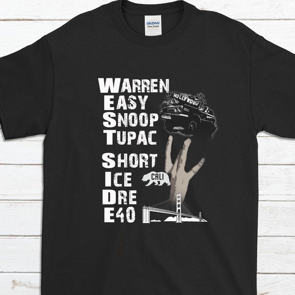 West side hip hop shirt | Rap music | Retro old school | Rapper shirt | Tupac | Easy e | Old skool | Classic hip hop |Concert
