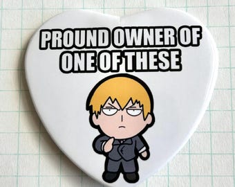 Proud Owner Heart Button Badge