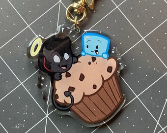 BadBoy and Skeppy Muffin Glitter Acrylic Keychain