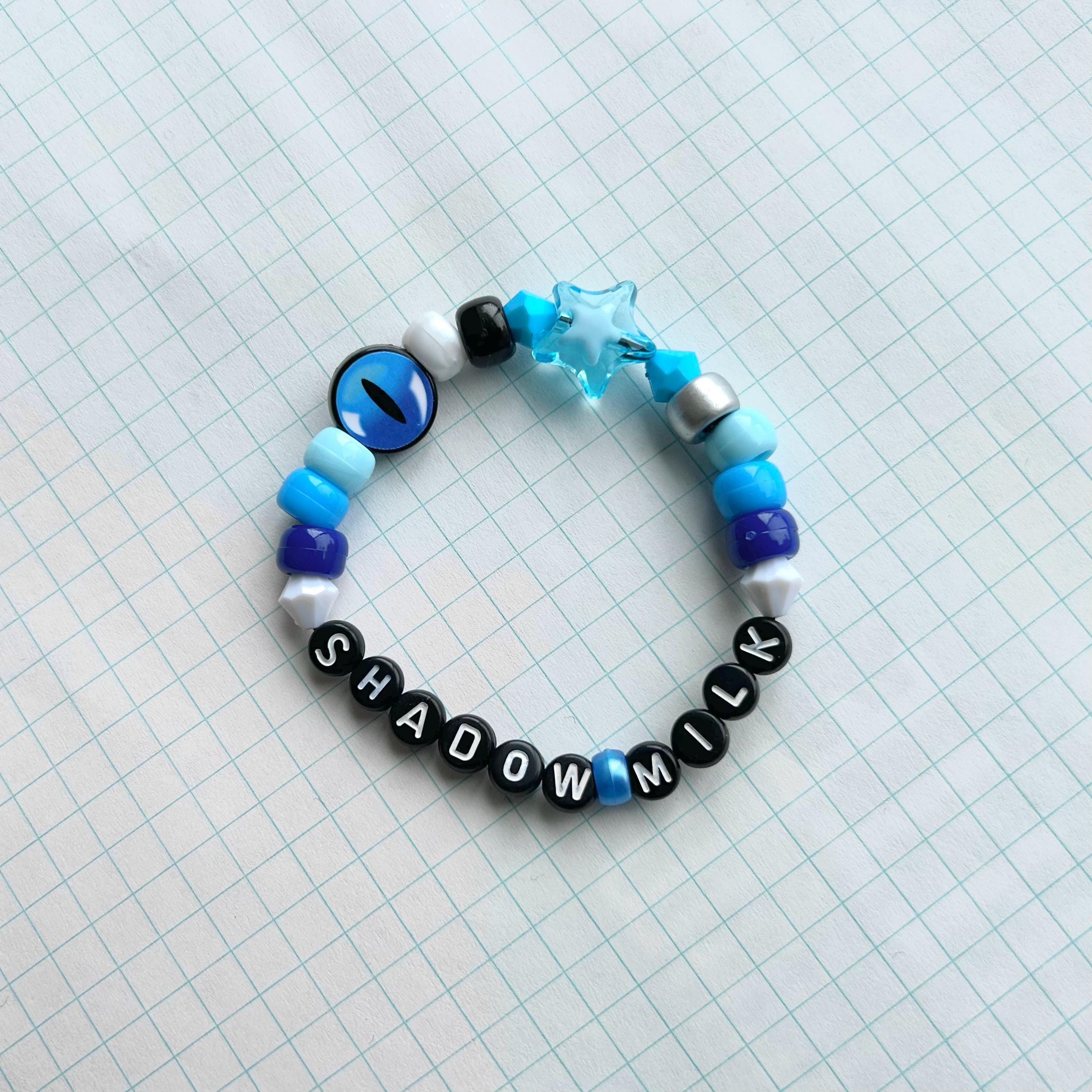 draw MILK BEADS BRACELET（BEADS:L） Shadow Milk Cookie Kandi Bracelet - Made to Order - Etsy