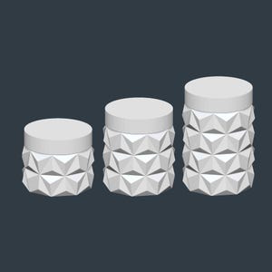 Set of 3 Storage Boxes STL file - Digital 3D Printer File - no supports image 2