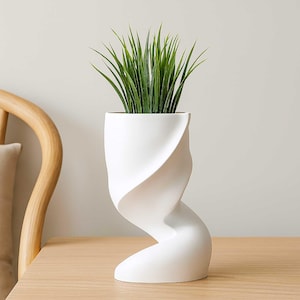Modern Plant Pot with Drainage – Support-Free 3D Printable Planter STL for Home Decor