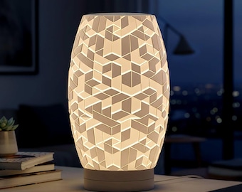 Sci fi Lamp Shade STL file – Digital 3d Printer file – no supports