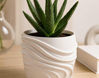 Modern Plant Pot STL File: 3D Printing Planter Digital Download
