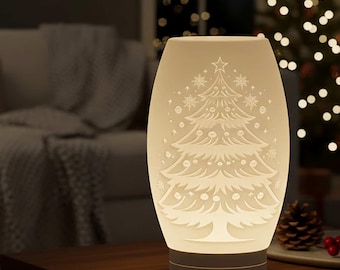 Christmas Tree Lamp Shade STL file – Digital 3d Printer file – no supports