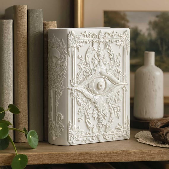 Gothic Eye Book Nook STL File: Dark Fantasy 3D Printing Digital Download