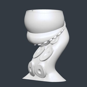 Octopus Plant Pot STL File – Digital 3d Printer file – no supports image 2