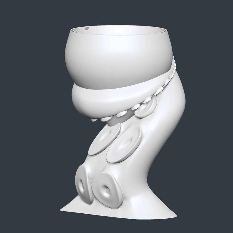 Octopus Plant Pot STL File – Digital 3d Printer file – no supports image 2