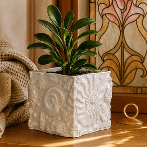 3D-utskriven snäckskalsplanter STL-fil: Modern havsdekor digital fil