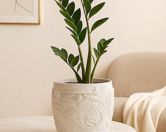 Art Nouveau Plant Pot STL File – Digital 3d Printer file – no supports