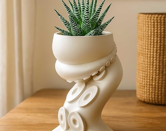 Octopus Plant Pot STL File – Digital 3d Printer file – no supports