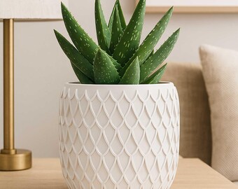 Pot de fleurs moderne - Fichier STL pour imprimante 3D numérique - sans supports