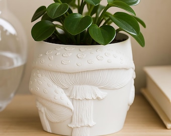 3D Printable Mushroom Plant Pot STL File: Fantasy Amanita Design Digital Download