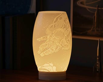 Astronaut Lamp Shade STL Datei - Digitale 3D Drucker Datei - wird nicht unterstützt